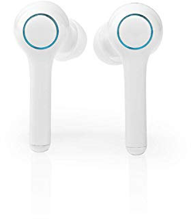 Nedis Vollständig drahtlose Kopfhörer Vollständig drahtlose Kopfhörer | Bluetooth | Berührungssteuerung | Ladegehäuse | Eingebautes Mikro | Stimmkontrolle | Weiss Weiss 0.22 m, one-Size