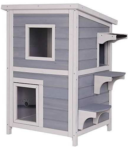 Dibea CH10815 - Caseta para Gatos, Color Gris