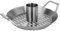 Navaris Soporte asador de Pollos - Accesorio para Horno Barbacoa - Asador Vertical de Acero Inoxidable para Carne Vegetales - 30,5 cm para BBQ Grill