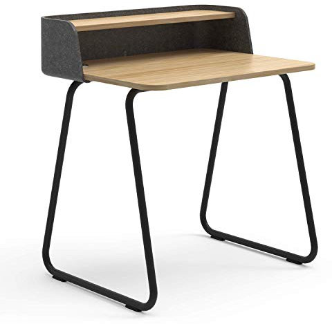 Sedus Secretair Home Sekretär, Melamin, Stahl, PET Filz, Anthrazit/Eiche/Schwarz, EU Wireless Charger