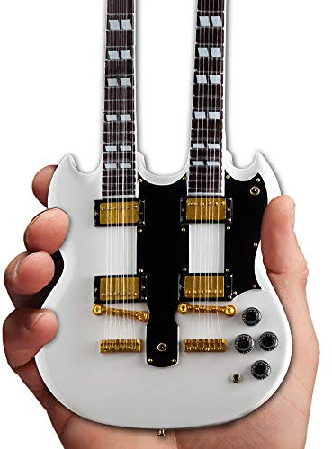 AXE HEAVEN Alex Lifeson's Doubleneck Guitar 1:4 Scale Mini Guitar Model