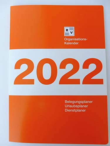 Organisationskalender 2022, Schafberger Verlag, Zimmerbelegungsplan, Belegungsplan, Urlaubsplan, Dienstplaner