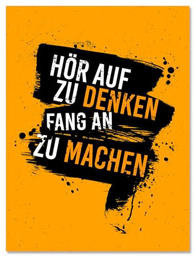 wandmotiv24 Leinwandbild Motivation, Hochformat, fang an zu Machen M0202
