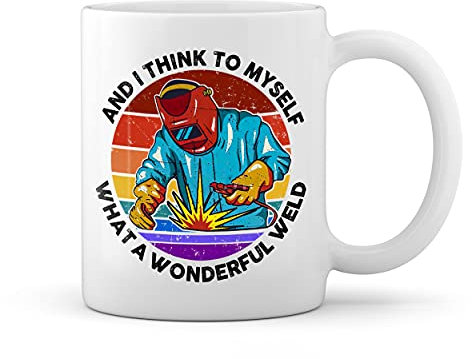 Retro And I think to myself what a wonderful weld Hot rods worldwide Weiße Tasse Mug
