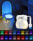 Rantizon WC-Licht im Inneren der Toilette, verbessertes bewegungsaktiviertes Toilettensitz-Licht, 16 Farben, wasserdicht, mit Aromatherapie- und UV-Sterilisator, Sensor-LED-Badezimmer-Nachtlicht, Weiß