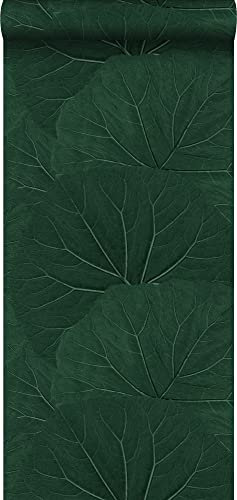ESTAhome papier peint grandes feuilles vert émeraude - 138997-0,53 x 10,05 m