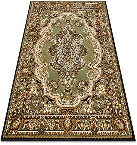rugsx Teppich BCF Morad WIOSNA Ornament, klassisch, Teppich für Wohnzimmer, Zimmer, Schlafzimmer - Oliv grün 200x300 cm