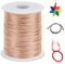 LEREATI Nylonschnur 1.5mm x 100m Nylonfaden Nylon Perlenschnur Satinkordel, Makramee Schnur Nylonschnur für Armbänder Perlen Auffädeln Halskette Schmuckherstellung DIY Handwerk (Beige Rot)