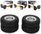 Bobby car Reifen, Kunststoff und Gummi rc Drift car gummireifen, RC Autoreifen Reifenrad, 4PCS Silber RC Autoreifen Reifenrad Für D90 D91 D99 D99S D86 RC Autoersatzteile Upgrades Zubehör