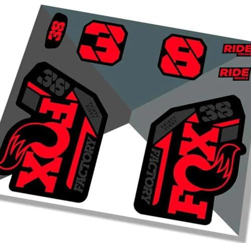 Fox 38 Factory 2021 Fork Decals - Red GLOSS