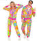W WIDMANN MILANO Party Fashion - Kostüm Trainingsanzug, Hippie, Flower Power, 80er Jahre Outfit, Jogginganzug für Karneval & Party