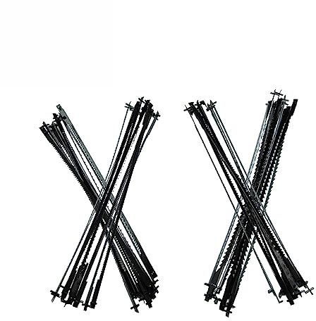 easyhaha 48 Stück 135 mm 5 Zoll Dekupiersägeblätter mit Stiftende 10/15/18/24 TPI