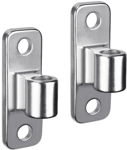 Insaga Gate Hinge, 2pcs Heavy Duty Eye Hinge Plate (100 x 35mm) with 16mm Hole Stainless Steel Metal Garden Gate Hardware for Farm Gate/Field Gate/Wooden Fence Hook and Band Hinge, Vertical