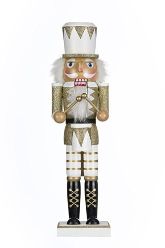 35cm Holz Nussknacker Mr.WeissGold - Nuss Knacker Weihnachtsdeko