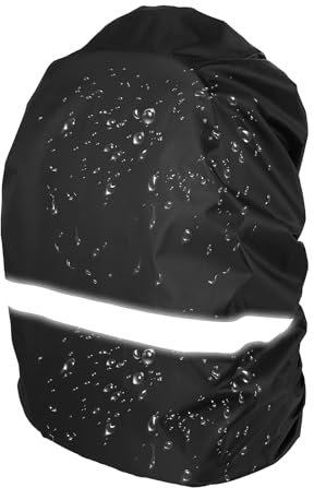 Jeffdad Regenschutz für Rucksack mit reflektierenden Streifen, Wasser Windabweisend Regenschutz Schulranzen Regenschutz Sucksack 26-40L Rucksackschutz Ranzen Rucksackcover Regenüberzug