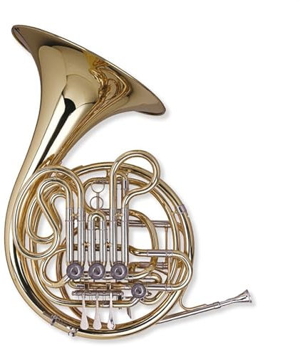 Waldhorn für Anfänger B- Bis F-Waldhorn Aus Messing, 4 Tasten, Zweireihig, Bb/F-Waldhorn-Musikinstrument Mit Leinenetui