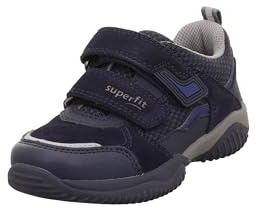 Superfit Jungen Storm Sneaker, Blau Grau 8000, 28 EU Weit