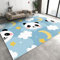 Niedlicher Waschbarer Panda-Teppich, Stern-Mond-Wolke, Dekorative Bodenmatte, Maschinenwaschbar, Rutschfest, Für Kinderzimmer, Babyzimmer, Spielzimmer, Wohnzimmer, Bauernhaus, Küche-70 x 120 cm