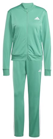adidas Damen ESSENTIALS 3-STRIPES TRACKSUIT semi court green, XS
