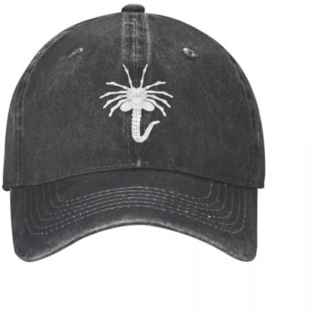 Baseball Kappe Facehugger Alien Movie Baseball Cap Weyland Yutani Distressed Denim Hats Cap Classic Outdoor Sommer Verstellbare Passform Sonnenkappe Geschenk