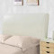 Bett-Kopfteilbezug, wasserdicht, PU-Leder, All-Inclusive, elastischer Kopfteilschutz für Kingsize-Doppel-Kopfteilschutz (Beige, 200 cm/für 190–210 cm Kopfteil)