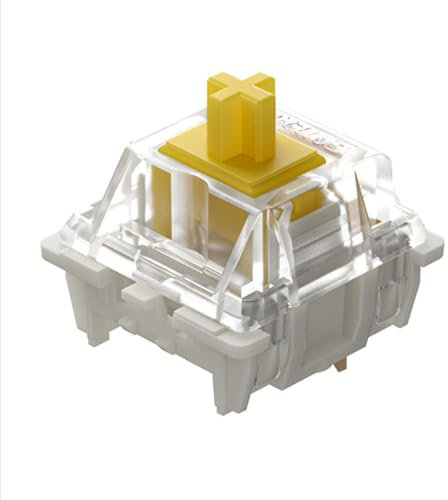 Gateron G Pro 3.0 Yellow Switch, Suitable for Mechanical Keyboards, 5-pin Linear/pre Lubricated/pin Enhanced Switch (70)