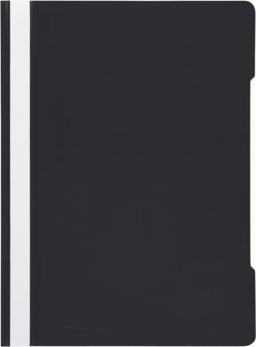 Papiertiger Schnellhefter Marke Brunnen PP für Schule und Büro (Schulqualität, Schwarz, 10er Pack)