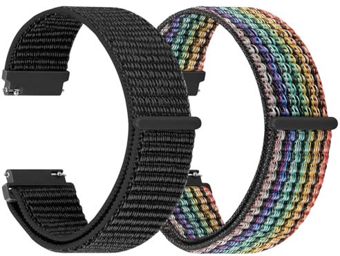 TumCez 18mm 19mm 20mm 22mm 24mm Cinturino per Uomo Donna,Regolabile Sgancio Rapido Cinturini Orologio in Nylon per Samsung/Garmin/Fossil/Amazfit/Huawei/Xiaomi/Ticwatch/Suunto Orologio
