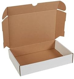 packster 100x Maxibriefkarton Versandschachtel weiß 240 x 160 x 50 mm Steckverschluss Weiss Post Faltschachtel