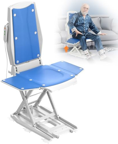 VOCIC Elektrischer Aufstehsessel AX10, Mobile Aufstehhilfe mit Rollen zum Aufstehen vom Boden, faltbar & höhenverstellbar 0–50 cm, bis 140 kg, für Senioren & Pflege zu Hause