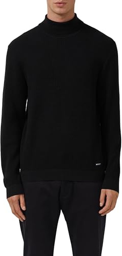 s.Oliver Strukturmix-Pullover aus Reiner Baumwolle mit Rollkragen
