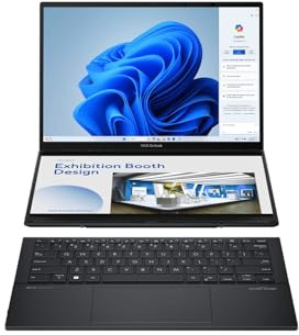 Asus Zenbook Duo UX8406CA-PZ011W 3K OLED 120Hz Laptop (Intel Core Ultra 9 285H, 32GB LPDDR5X, 1TB SSD, Intel Arc Graphics, Windows 11 Home) – Tastatur AZERTY
