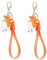 HOOTNEE 2pcs Key Chain Charging Cables Creative Mobile Phone Charging Cord with Cartoon Pendant Flexible and Durable for Smartphones Tablets and More