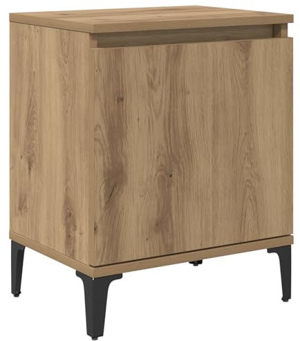 vidaXL Artisan Eichen Nachttisch Artisan Eiche Holzwerkstoff, Metall