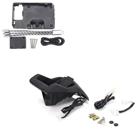 Oxektgb Soporte Móvil Moto para TMAX 560 2020 2021 530 SX/DX 2017 2018 2019 Soporte navegación para teléfono móvil con GPS y Carga USB Soporte Movil Bicicleta(22mm Set)