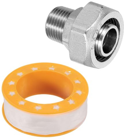 QUARKZMAN Gerades Fitting Für 3/4 Zoll Rapid Air Schlauch Silber | Messing-Nickel Beschichteter Adapter Fittings, Mit 1/2 Zoll Male NPT Gewinde, Für Garage Druckluftleitung Rohrsystem Kit