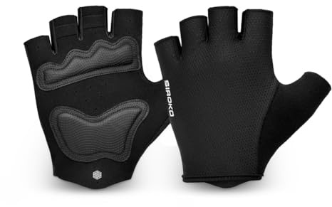 SIROKO Guantes Cortos de Ciclismo niños K-Core Beartooth Black Negro