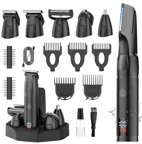 Bomic Manscape Men Body Beard Trimmer Waterproof Groin Ball Hair Groom Kit