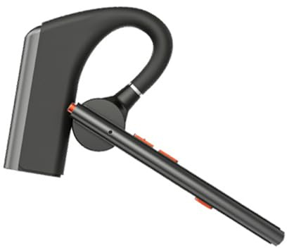 DOCANIO Wireless Single Ear Bluetooth Headset, Custom Call & Super Long Standby Hands-free Earbud for Office Driving Business Commute Daily Use black