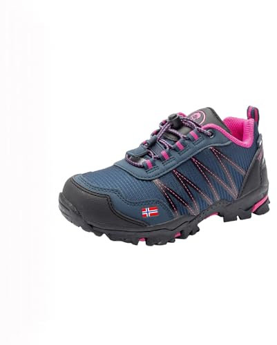Trollkids Kids Trolltunga Hiker Low 40, Navy/pink