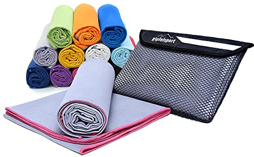 gipfelsport Mikrofaser Handtuch - Microfaser Handtücher Set, Strandtuch, Badetuch I groß, schnelltrocknend I für Sport, Beach, Reise, Outdoor, Camping I leicht, dünn, klein I 110x50cm I Pink