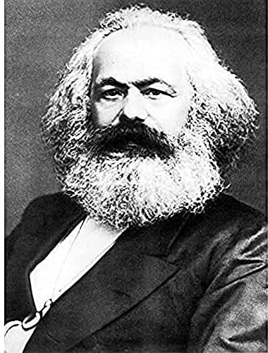 Fine Art Prints Portrait Politischer Theorist Philosoph Karl Marx Old Foto Kunstdruck Leinwand Premium Wanddekoration Poster Wandbild 40,6 x 30,5 cm