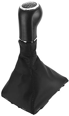 Yctze Palanca de Cambios Zafira b Perilla de Cambio de Marchas de 6 velocidades con Polaina, plástico ABS + Cuero Perilla de Cambio de Marcha Polaina para 2005-2010 (Negro)