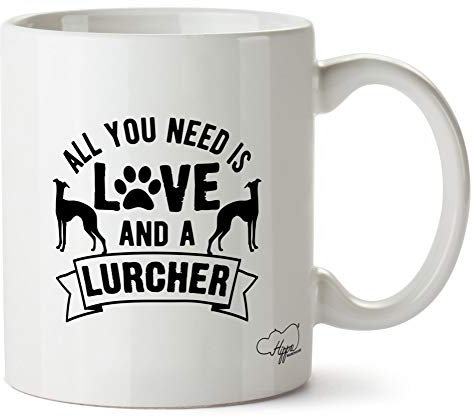 Hippowarehouse All You Need is Love and a Lurcher Printed Mug Cup Ceramic 10oz