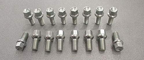 Kit 20 Bulloni Ruota Compatibili Con VOLKSWAGEN GOLF IV V VI VII 4 5 6 7 Fissaggio Ruote Gomme Cerchi In Acciaio e In Lega in Ferro Farad MADE IN ITALY