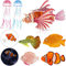 Weewooday Künstliche, leuchtende Fische, 5 Stile, bunt, mit Leuchteffekt, Aquarium-Dekoration, schwimmende Ornamente, Quallen für Aquarium-Dekoration, 7 Stück