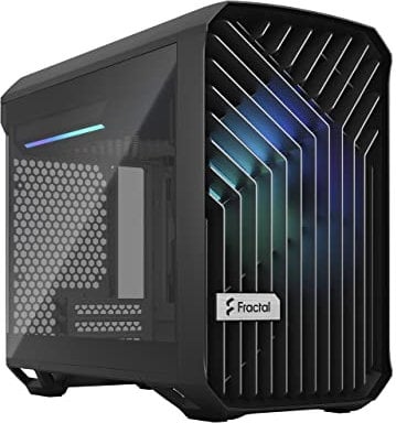 Fractal Design Torrent Nano RGB Black - Light tint tempered glass side panels - Open grille for maximum air intake - 180mm RGB PWM fan included - Type C - mITX Airflow Mini Tower PC Gaming Case