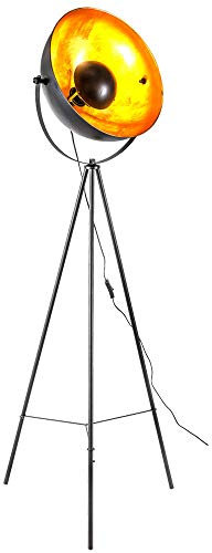 Steh Leuchte Stativ Ess Zimmer Lampe Decken Fluter verstellbar SCHWARZ-GOLD Nino Leuchten 45150145