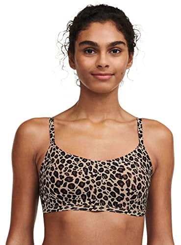 Chantelle SOFTSTRETCH UW SG sans A. Padded Bralette Soutien-Gorge, Opaque, Leopard Nude, XL/2XL Femme
