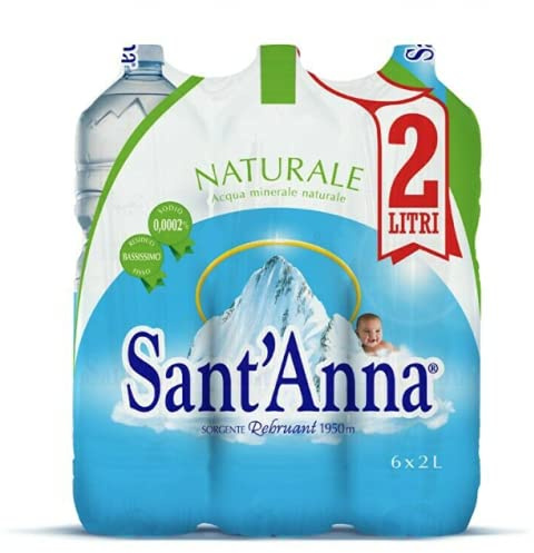 18 BOTTIGLIE ACQUA SANT'ANNA NATURALE ACQUA MINERALE 2 LT